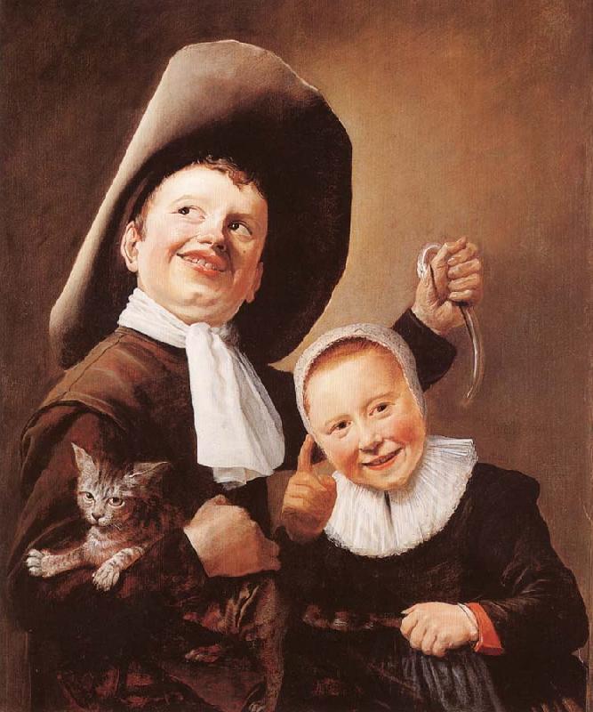 Judith leyster A Boy and a Girl with a Cat and an Eel Germany oil painting art
